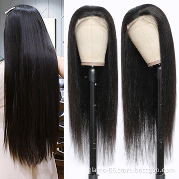 Bone straight human hair wigs wholesale cuticle aligned mink virgin brazilian 150% 180% 200% human hair lace front wigs vendors